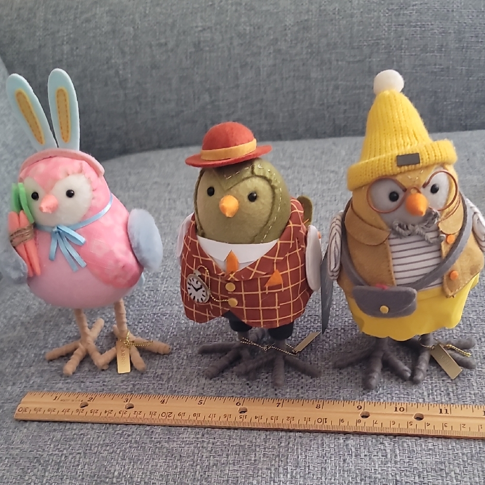 Target Decorative Bird Figurines - Pink, Green, Yellow